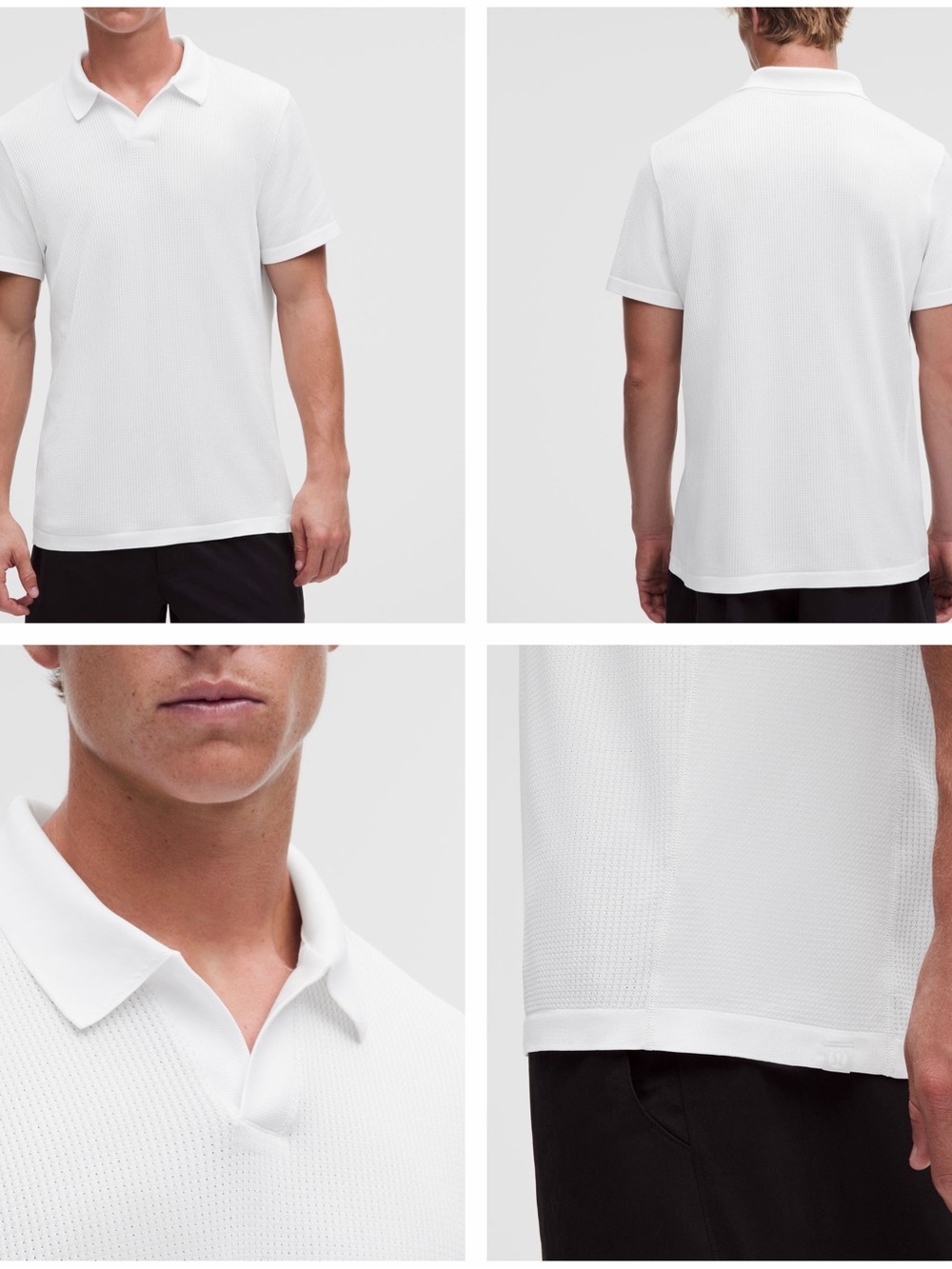 lululemon athletica White Short-Sleeve Polo